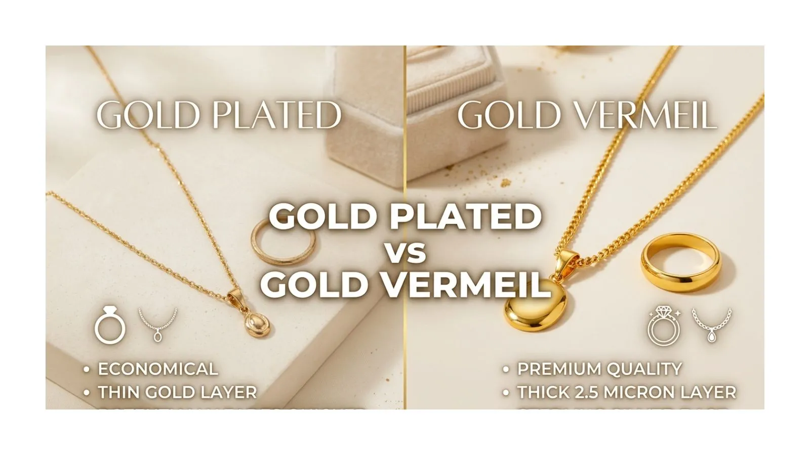 Gold Plated vs Gold Vermeil
