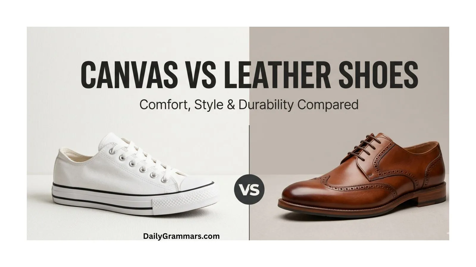 Canvas vs leather shoes