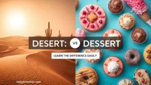 desert or dessert