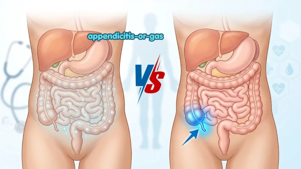 appendicitis or gas