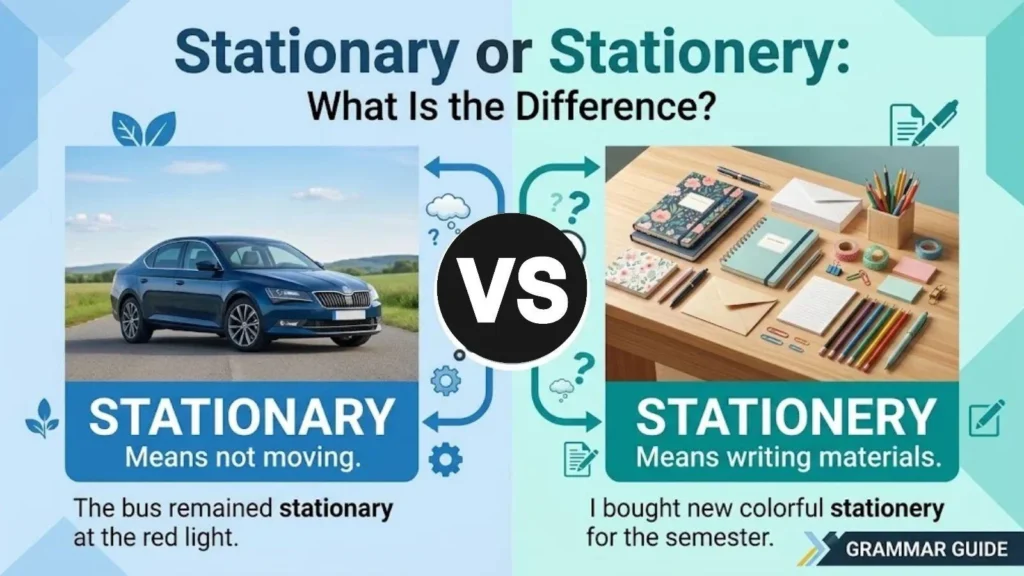 stationary or stationery